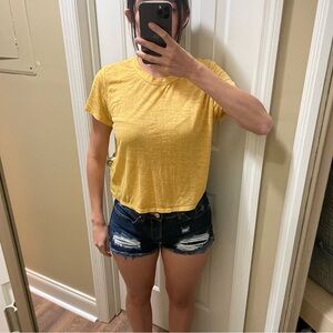 Forever 21 yellow crop top